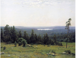 Картина обогреватель, репродукция Шишкина Лесные дали