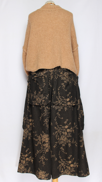 ДЖЕМПЕР КОРОТКИЙ "КИМОНО ШОВ СТОЙКА" широкий рукав мокко, шоколад до р.54