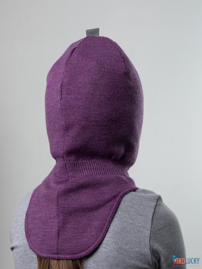 Шапка-шлем 20101-01 с утеплителем, х/б подклад, пурпур 52-54