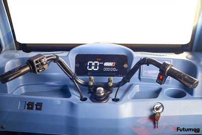 Грузовой электротрицикл Rutrike КАРГО Кабина Дуал синий