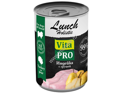 VITA PRO LUNCH 400 г консервы для собак индейка с грушей