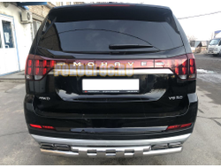 Защита заднего бампера с перемычками (кроме Корейских производителей авто) d60/42 для Kia Mohave (2021-...)