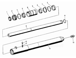 Плунжерный гидравлический цилиндр ДВ-1661 2846.00.00.01