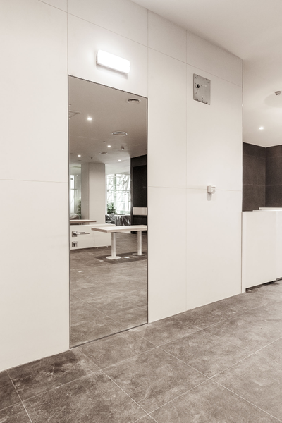 PRESTIGE. h2000/ ЗЕРКАЛО ГРАФИТ С ДВУХ СТОРОН (ULTRA 19)/ АЛЮМИНИЕВАЯ КРОМКА МАТОВЫЙ ХРОМ