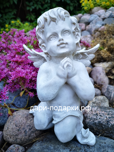 Садовая скульптура Ангел Мольба 27*20 см   0,7 кг   полистоун Россия 1090-085082