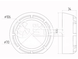 Бленда (маска) для линз №30 MINI 3.0 дюйма, 1шт
