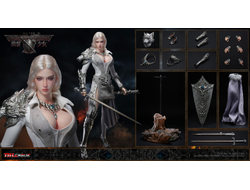 ПРЕДЗАКАЗ - Белая воительница Алина - Коллекционная фигурка 1/6 The Girl Under Wolf's Ward Silver Alina (PL2026-236A) - TBLeague ?ЦЕНА: 30200 РУБ.?