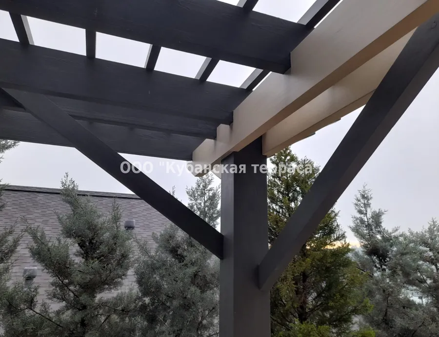 Деревянная пергола к дому г.Сочи