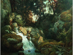 Картина обогреватель, репродукция Арсения Мещерского Водопад 2