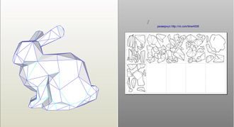Модель для бумажного моделирования "Заяц, №1"
