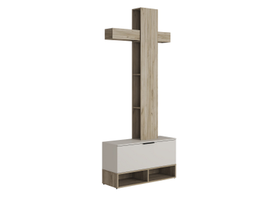 Бохо прихожая Дуб Крафт Серый/Кашемир