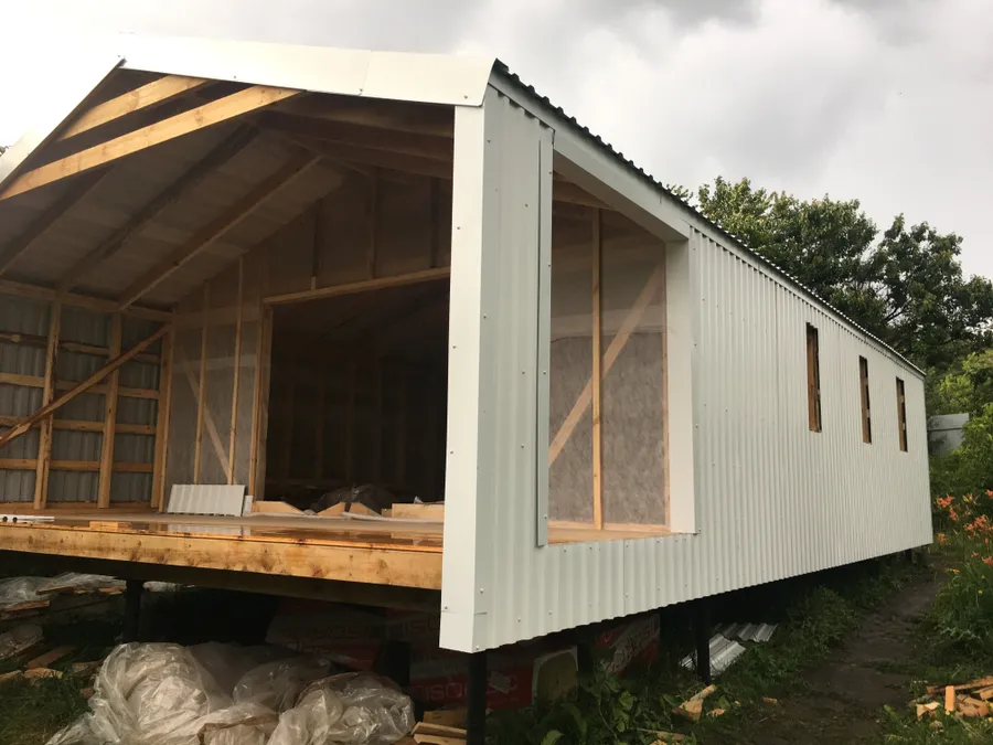 Каркасный дом по мотивам "МОДУЛЬ ДОМА" построенный нами, для нашего архитектора.Р-н Затона