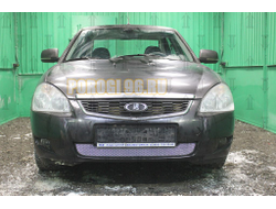 Защита радиатора Lada Priora 2014- (рестайлинг) chrome
