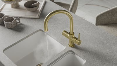 Система мгновенного кипячения воды с газацией и охлаждением 5в1 AQUAHOT ARTISAN MONTBLANC LG (светлое золото)