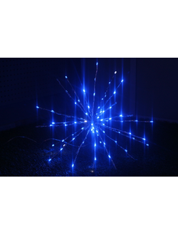 Световая декорация "Еж", 80 светодиодов, мерцающая, синий/белый