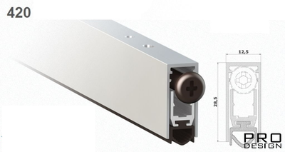 Автоматический порог врезной Venezia 420/1030-830 мм/34 Дб, регулировка 1 уровень