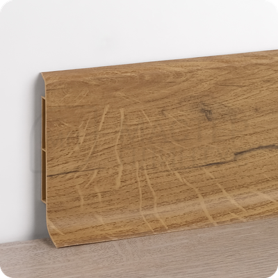 Плинтус Vilo Linela из ПВХ 403 Дуб Гамильтон с мягким краем 16х80х2000 мм.