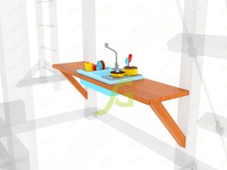 Дополнительный столик Igragrad с детской игровой кухней