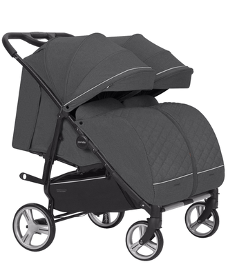 Коляска прогулочная для двойни Carrello Connect CRL-5502 Serious Black