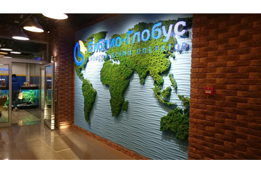 Панель "Волна горизонтальная мелкая", монтаж в офисе туроператора "Библио Глобус", Г. Москва