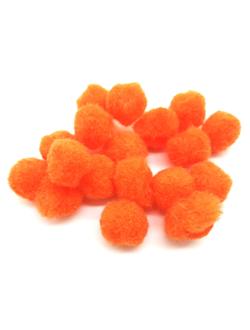 Помпоны декоративные, 20 мм оранжевый (упаковка 30 штук)