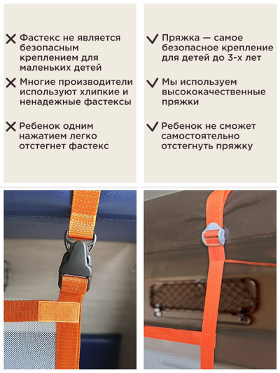 Бортик с фиксаторами 150 см Оранжевый