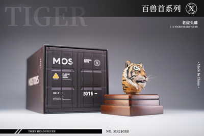 Голова (скульпт) с кистями - рыжий тигр 1/6 Tiger Head Figure (MS2103B) - Mostoys