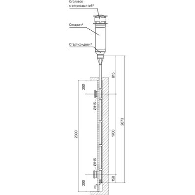 Вентиляция для бани вертикальная Ferrum Aero