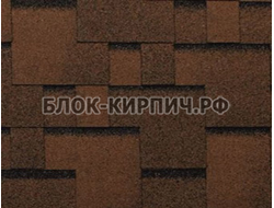 Гибкая черепица Tegola top shingle футуро коричневый
