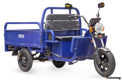 Грузовой электротрицикл Rutrike Партнёр 1500 48V1200W синий