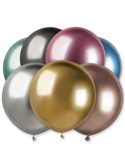 Шар 18"/46 см Хром, 512, 1 шт, МИКС