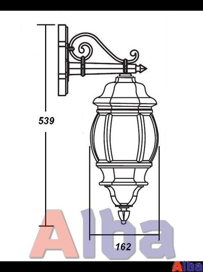 Садово парковый светильник America S белый