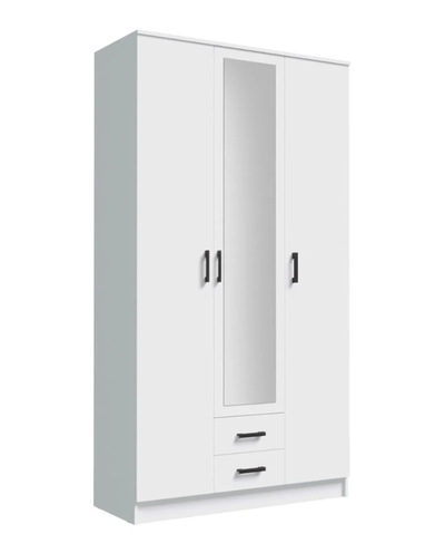 Шкаф распашной  3-х дверный "Тополь" с зеркалом  1200 мм (Бр)