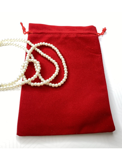 МЕШОЧЕК БАРХАТНЫЙ, 14*20, ЦВЕТ КРАСНЫЙ