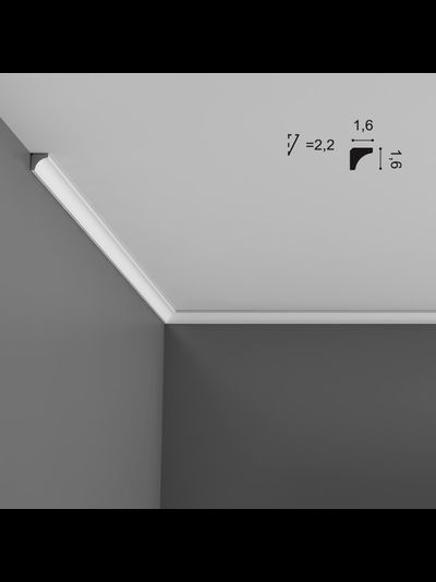 Потолочный карниз с гладким профилем из полиуретана Orac Decor Коллекция Luxxus C250