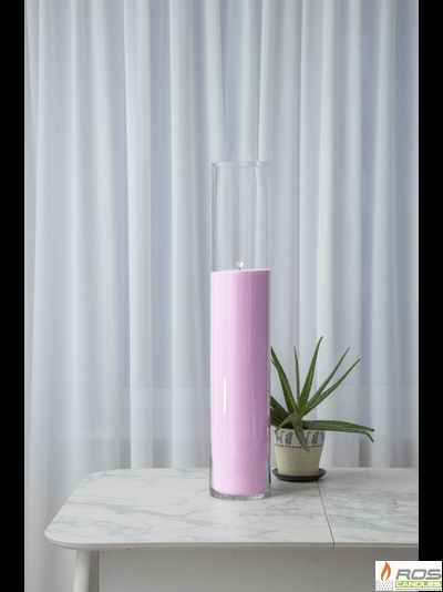Насыпная свеча "Цилиндр 80 см", розовая "Нежно-розовый"