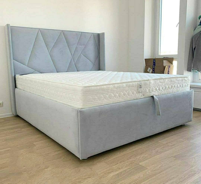 ОДНОСПАЛЬНАЯ, ДВУСПАЛЬНАЯ КРОВАТЬ МАУНТИН/МАУНТИН ЛЮКС, С МЯГКИМ ИЗГОЛОВЬЕМ, ФАНЕРА, НА НОЖКАХ, С ПОДЪЕМНЫМ МЕХАНИЗМОМ И БЕЛЬЕВЫМ ЯЩИКОМ ОТ ПРОИЗВОДИТЕЛЯ НЕДОРОГО