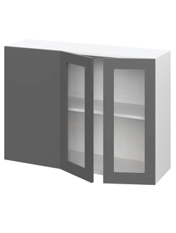 Кельн модульная кухня Шкаф верхний угловой со стеклом ШВУПС 1000