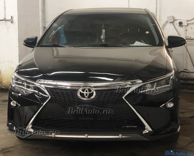 Обвес Toyota Camry V50, V55 в стиле Lexus + фары Mersedes