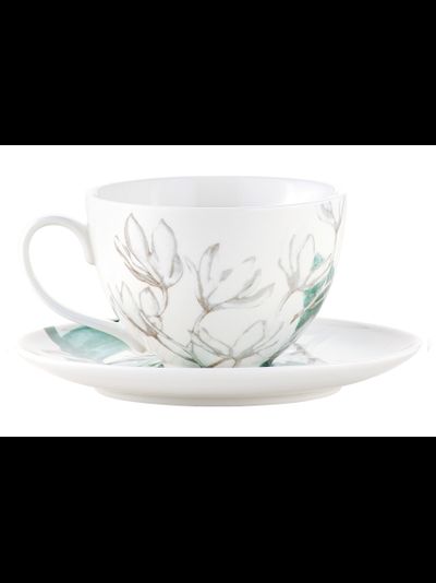 Чайная  пара белая  орхидея, 240 мл