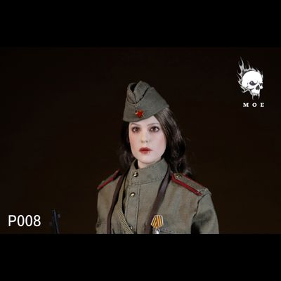 Советская женщина-снайпер в зимней экипировке  - Коллекционная ФИГУРКА 1/6 scale  Female sniper with snow camouflage in the Soviet Union (P008) - MOETOYS