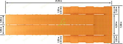 Зимняя горка IgraGrad Snow Fox, скат 18 м мод.1 вид с верху
