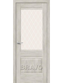 Межкомнатная дверь с экошпоном Прима-3 Chalet Provence/White Сrystal