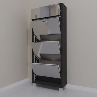 Обувница Айрон-3 Плюс (фасад Зеркало)