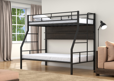 Двухъярусная кровать Раута Твист Черный полка венге фото