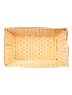 Корзина для хлеба прямоуг. 53*32,5*15 см. бежевая полиротанг