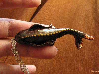 Terra-Рыба. Из рода Древних гигантов. Необычная подвеска в виде рыбы из термоглины