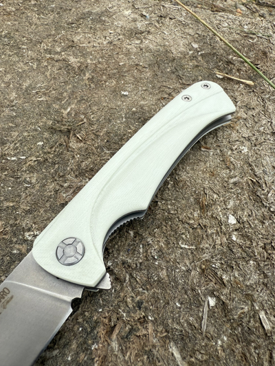 Складной нож Чиж-плюс  сталь Elmax, рукоять G10 цвет белый