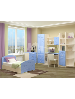 Модульная детская Юниор-2 голубой К1 МФ Миф