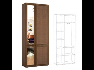 Шкаф комбинированный с зеркалом Ливорно ЛШ-9 (Домани)